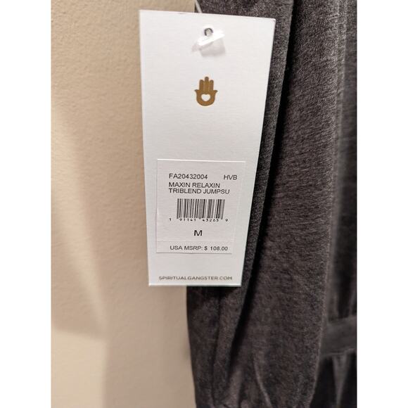 Spiritual Gangster Jumpsuit in Heather Vintage Black - Picture 5 of 5